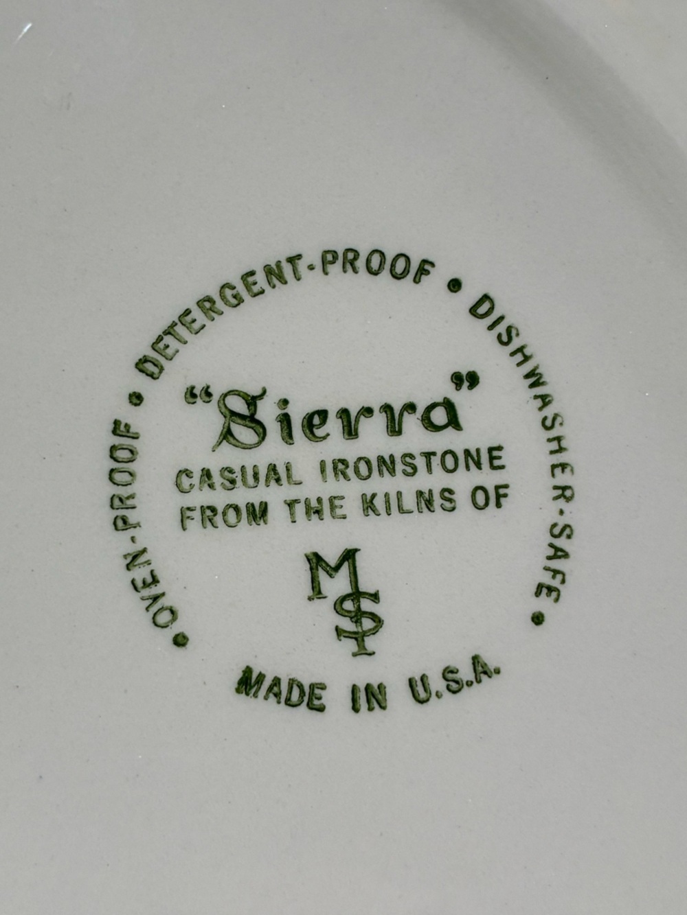 Vintage Retro Max Schonfeld "Sierra" Casual Ironstone 10" Dinner Plate Set of 4 - Picture 3 of 6